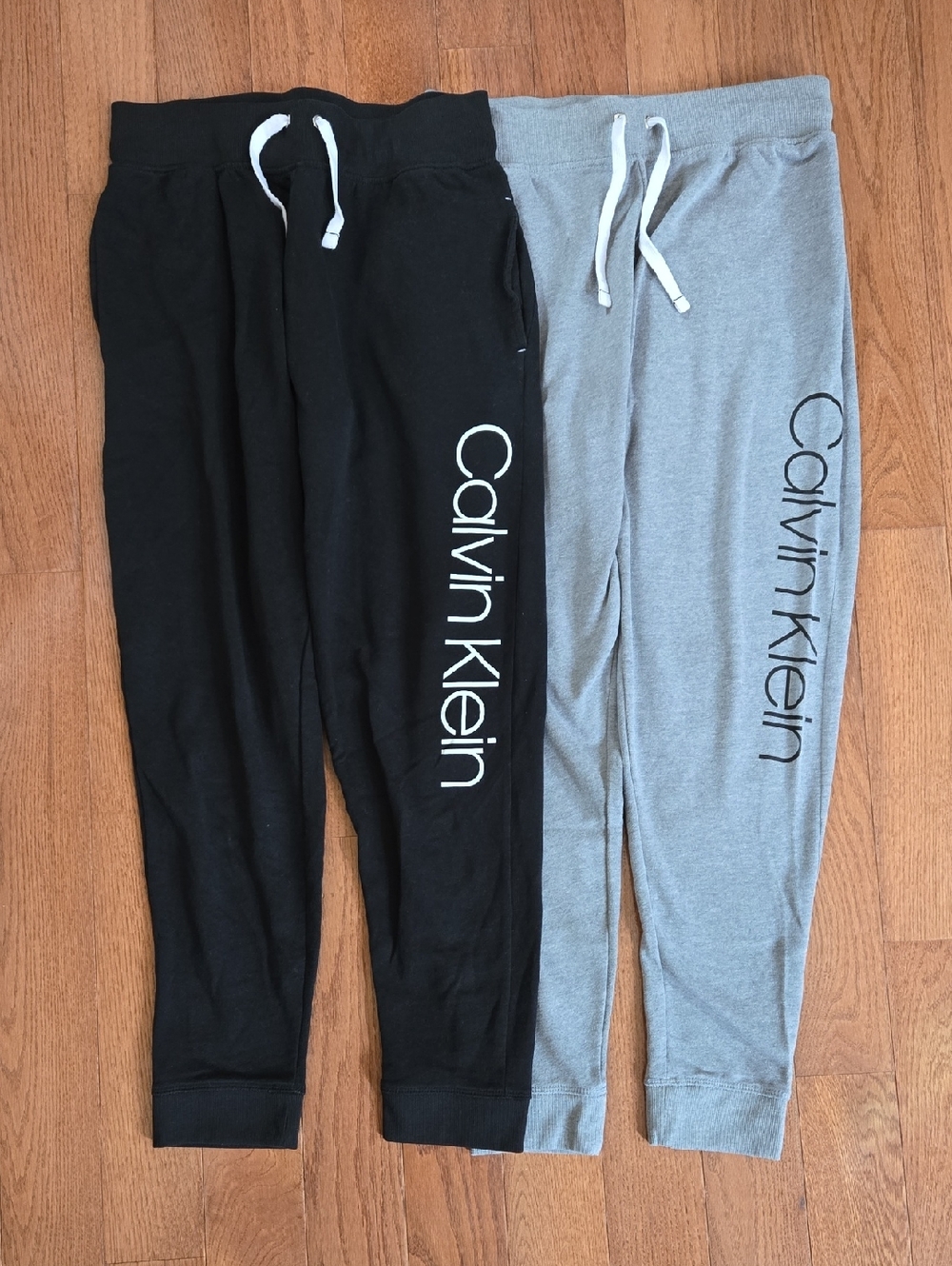 Calvin Klein Black & Heather Gray Logo Joggers Duo Sleepwear/Loungewwear